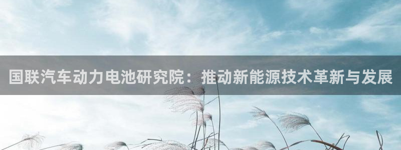 优发国际平台app下载官网：国联汽车动力电池研究院：推动新能源技术革新与发展