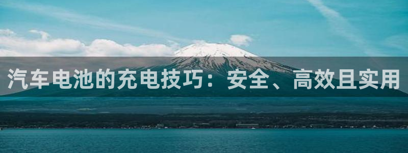 优发国际app登录密码：汽车电池的充电技巧：安全、高效且实用